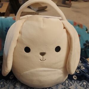 Squishmallows Cream Bunny Plush Easter Basket